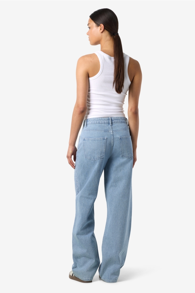 NMJANNEL HW LOOSE JEANS FO088LB NOO 27036689 Light Bllue Denim